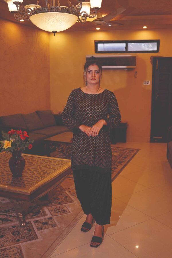 Classic Black Printed Ensemble