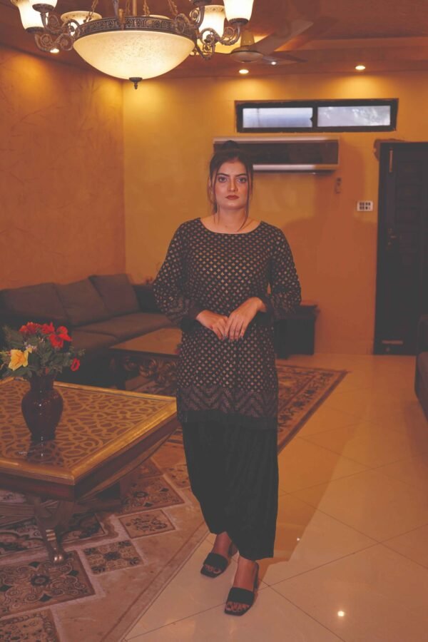 Classic Black Printed Ensemble