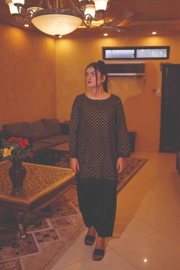 Classic Black Printed Ensemble