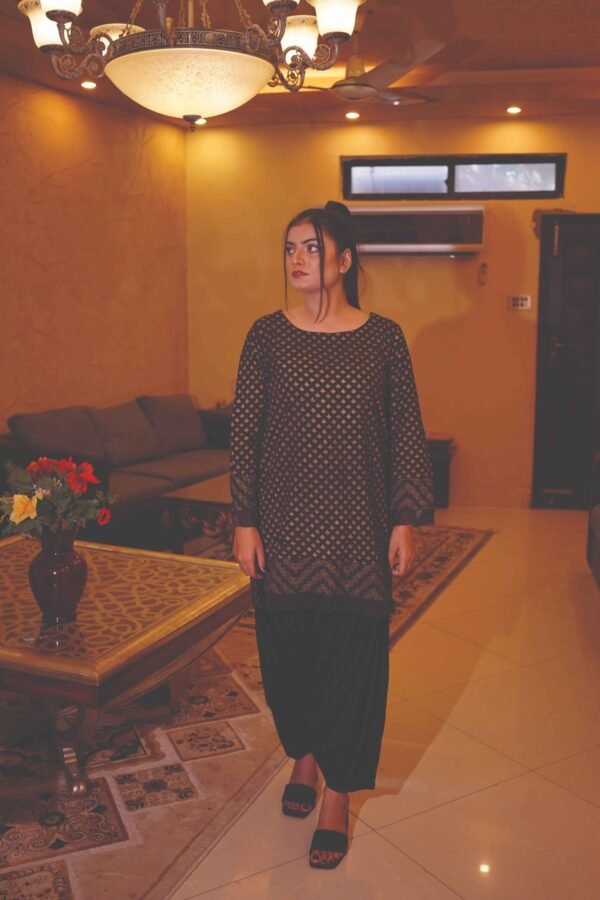 Classic Black Printed Ensemble