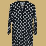 Classic Black & White Polka Dot Kurti