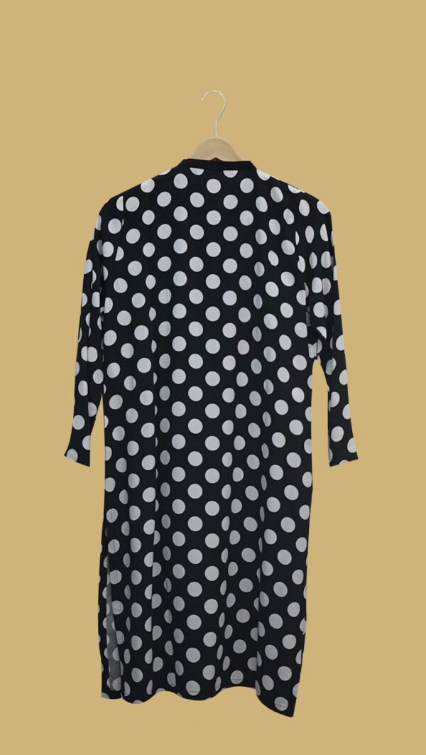 Classic Black & White Polka Dot Kurti