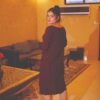 Classic Maroon Elegance with Beige Contrast