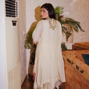 Cream & Gold Embroidered Formal Suit