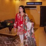 Crimson Garden Embroidered Elegance