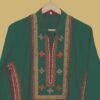 Dark Green Traditional Embroidered Kurti
