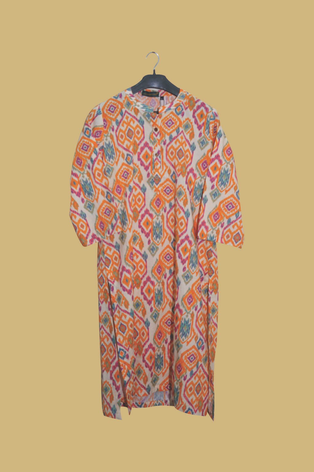 Desert Bloom Ikat Printed Kurti