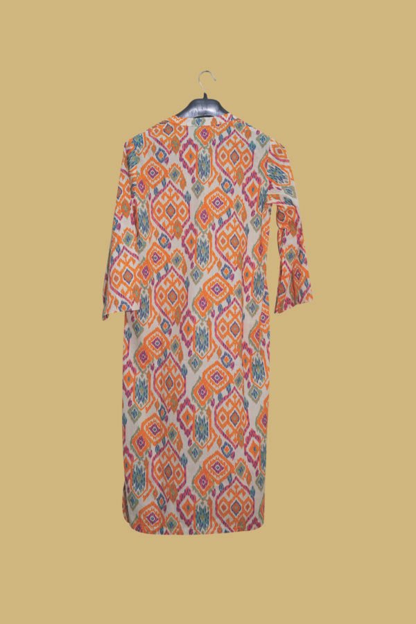 Desert Bloom Ikat Printed Kurti