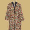 Desi Cultural Printed Kurti with Black V-Neck