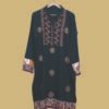 Embroidered Deep Green Kurti with Purple & Gold Handwork