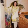 Floral Lemon White Summer Suit