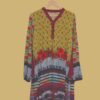 Fusion Print Kurti with Vintage Cars & Floral Touch