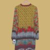 Fusion Print Kurti with Vintage Cars & Floral Touch