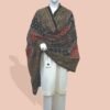 Heritage Flame – Royal Ajrak Shawl with Golden Detailing