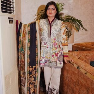 Ivory Bloom with Vintage Motifs