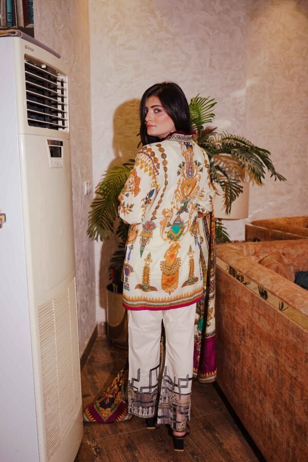 Ivory Bloom with Vintage Motifs