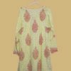 Lime Blossom Embroidered Kurti