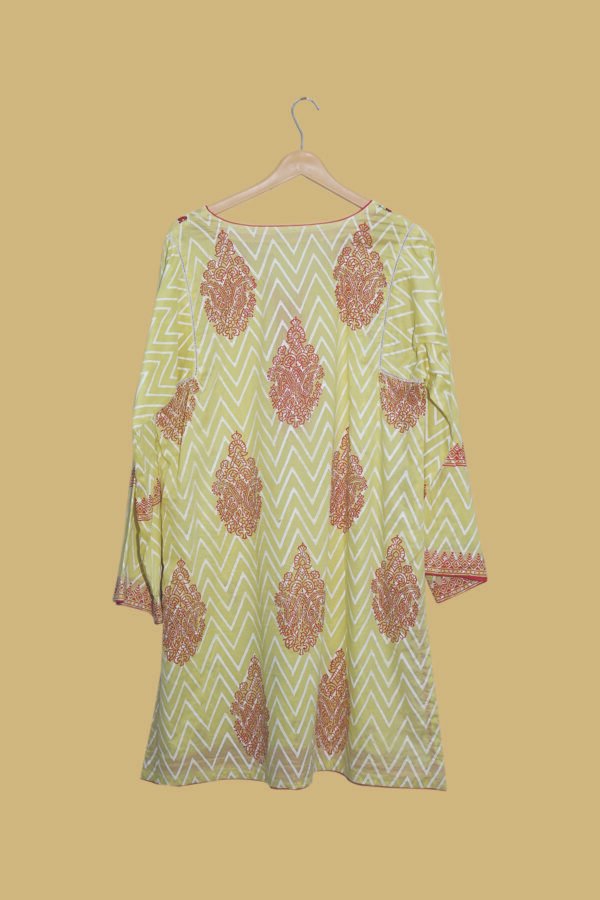 Lime Blossom Embroidered Kurti