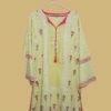 Lime Blossom Embroidered Kurti
