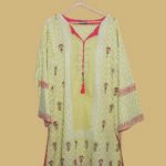 Lime Blossom Embroidered Kurti