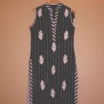 Midnight Blossom Black Vertical Striped Ensemble