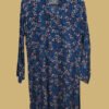 Midnight Blossom Kurti – Deep Blue with Soft Floral Accents