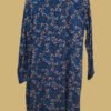 Midnight Blossom Kurti – Deep Blue with Soft Floral Accents