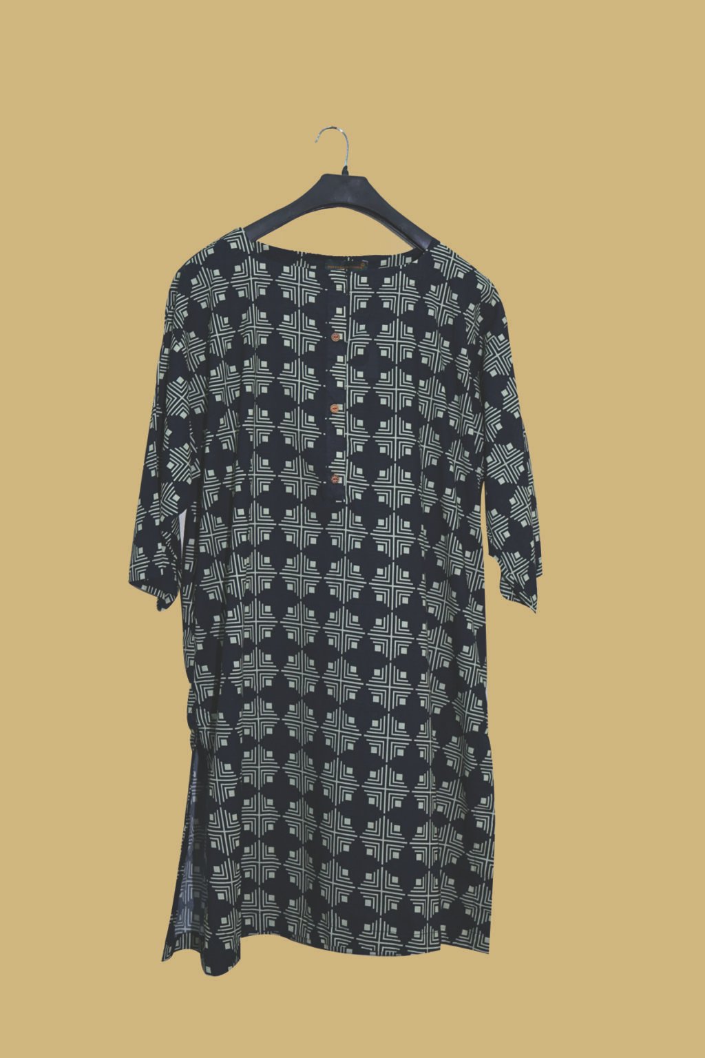 Midnight Maze Geometric Kurti