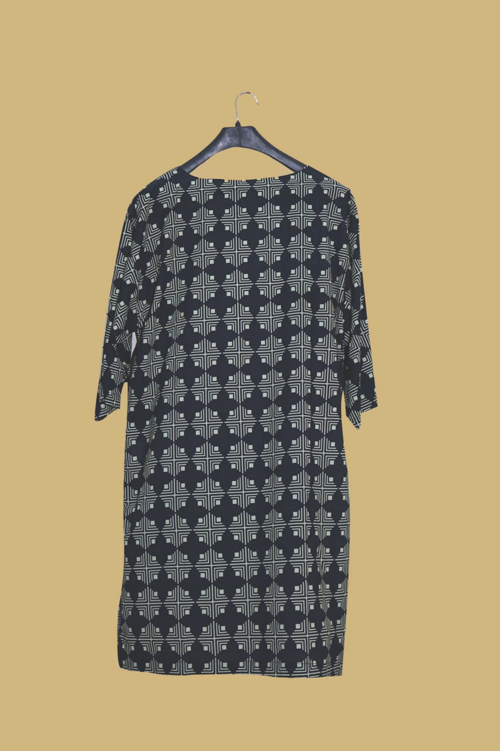 Midnight Maze Geometric Kurti