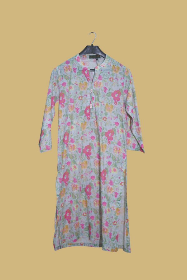 Mint Blossom Garden Kurta
