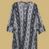 Monochrome Leaf Print Kurti