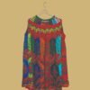 Multicolor Floral Printed Sleeveless Cotton Frock