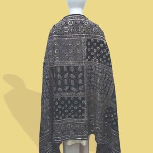 Noor-e-Siyah – Midnight Black Ajrak Shawl