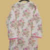 Off-White Kurti with Pink & Green Floral Print