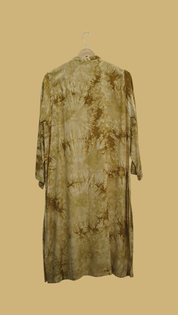 Olive Green Tie-Dye Kurti – Boho Vibes in an Everyday Fit