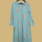 Pastel Sea Green Cotton Kurti