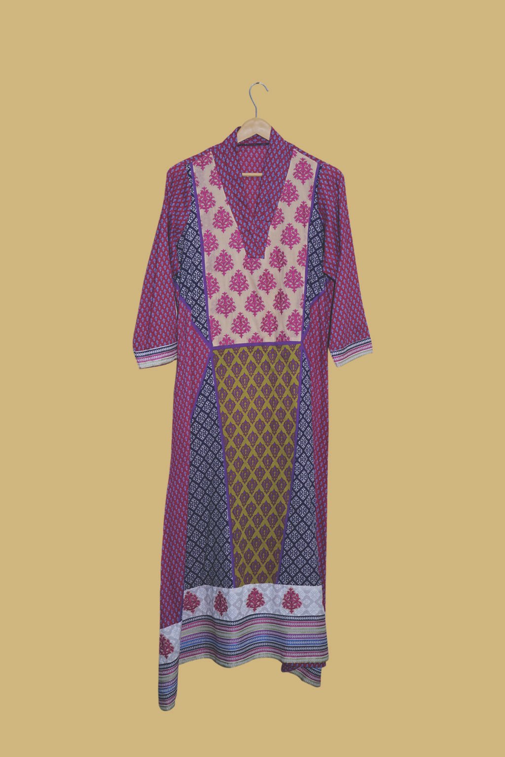 Patchwork Harmony Printed Ethnic Kurti