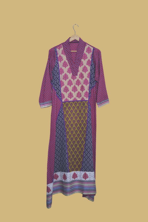 Patchwork Harmony Printed Ethnic Kurti