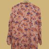 Peach Floral Kurti – A Splash of Red & Blue Blossoms