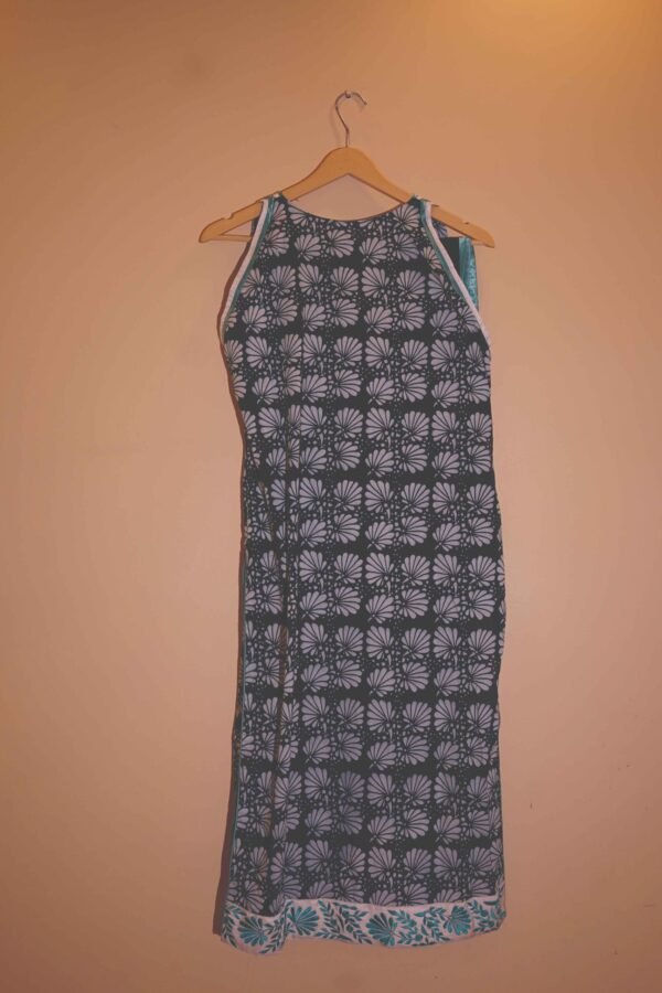 Petal Shade Navy Blue Ensemble with Abstract Floral Print