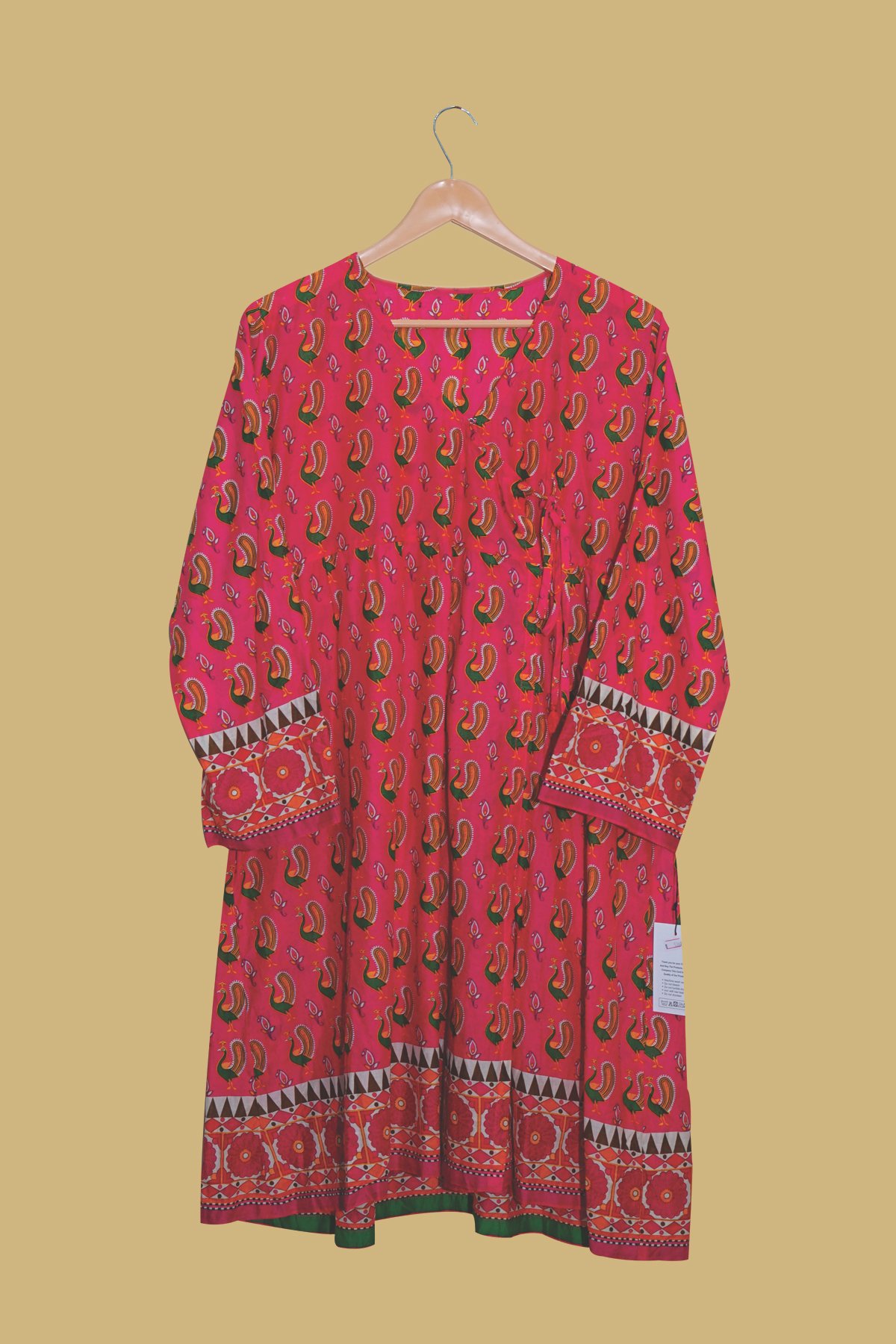Pink Rajasthani-Inspired Printed Kurti