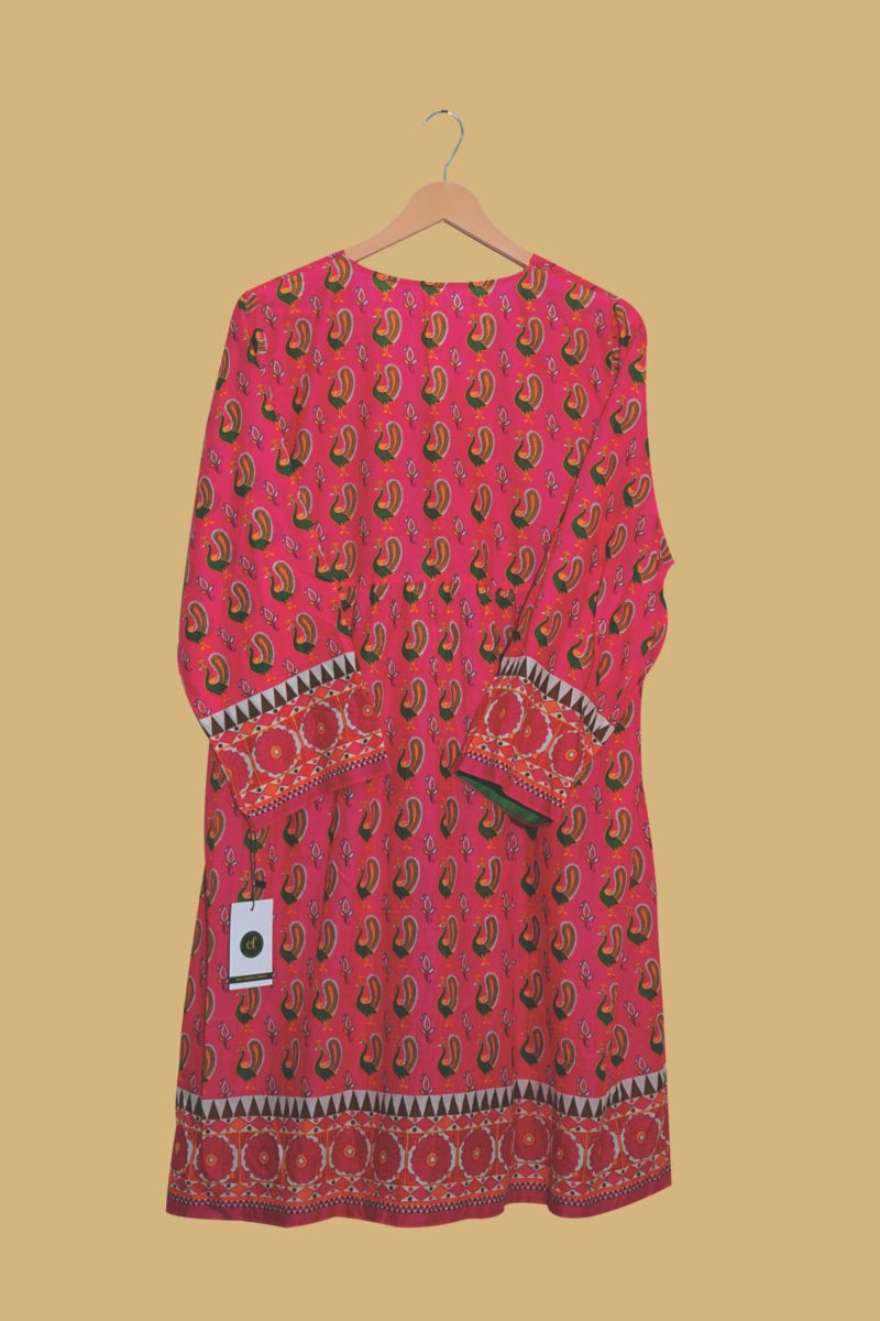 Pink Rajasthani-Inspired Printed Kurti