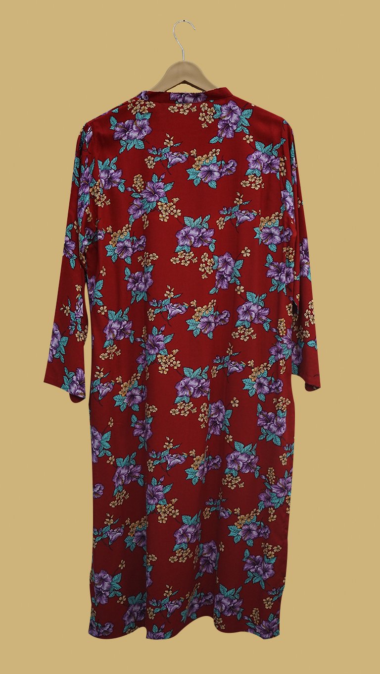 Red Floral Kurti – Bold, Bright & Beautiful