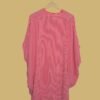 Red & White Vertical Striped Batwing Kaftan