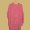 Red & White Vertical Striped Batwing Kaftan