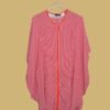 Red & White Vertical Striped Batwing Kaftan