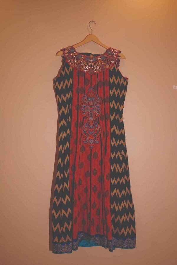 Regal Ember Black & Red Ensemble with Gold Foil Detailing
