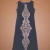 Regal Indigo Classic Elegance in Royal Blue Embroidery