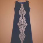 Regal Indigo Classic Elegance in Royal Blue Embroidery