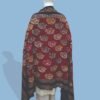 Regal Maroon Shawl with Embellished Paisley Motifs